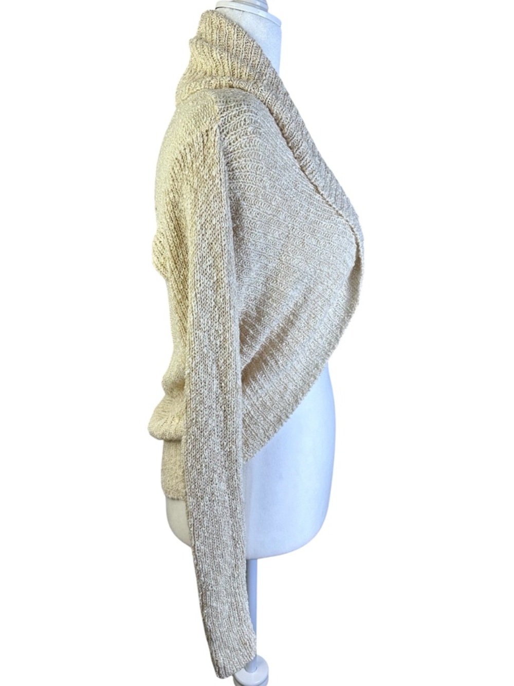 WHBM Cropped Open-Front Shawl Cardigan Size M - Picture 7 of 12